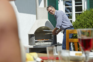 Stockholm  DIY Outdoor Fireplace kit and grill combo