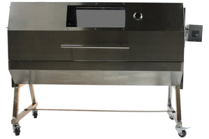 Double Spit Rotisserie Charcoal BBQ W/ Lid