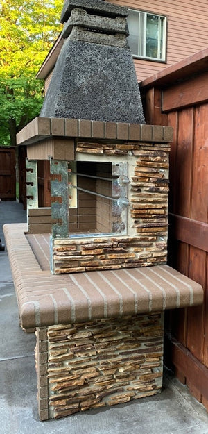Small Rotisserie bbq With Stone
