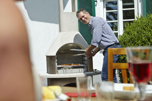 Milano DIY Outdoor Fireplace kit and grill combo