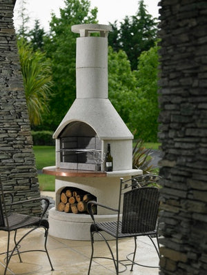 Rondo Outdoor Diy Fireplace kit BBQ grill combo Pizza Oven All in